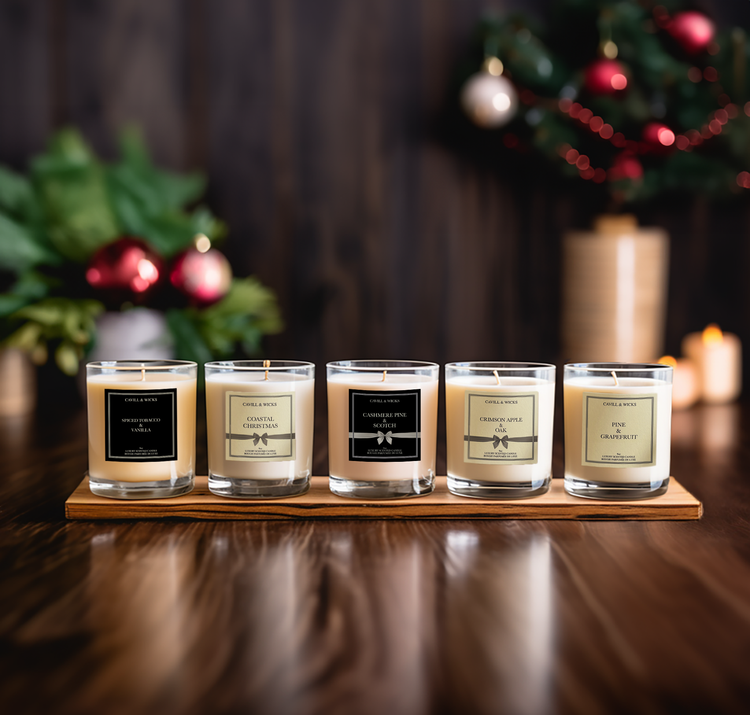 HOLIDAY CANDLE SET of 5